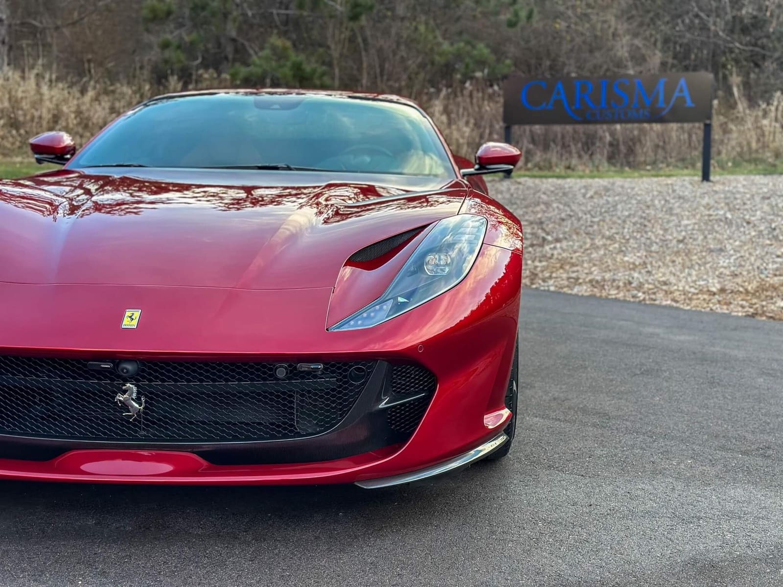 Exotic sports car with a mirror finish after ceramic coating