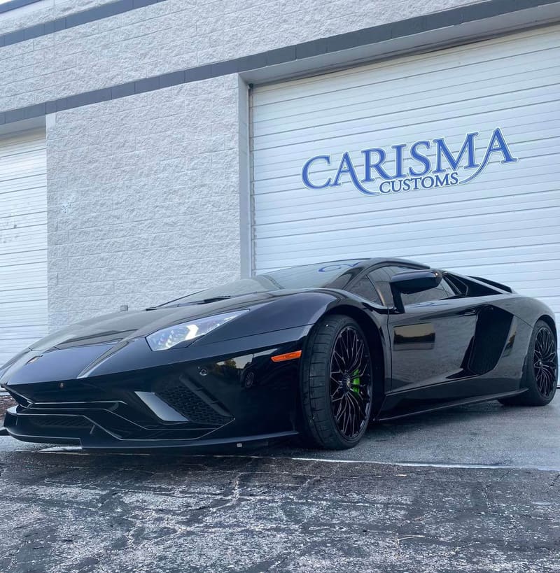 Exotic vehicle detailed in the Carisma Customs studio