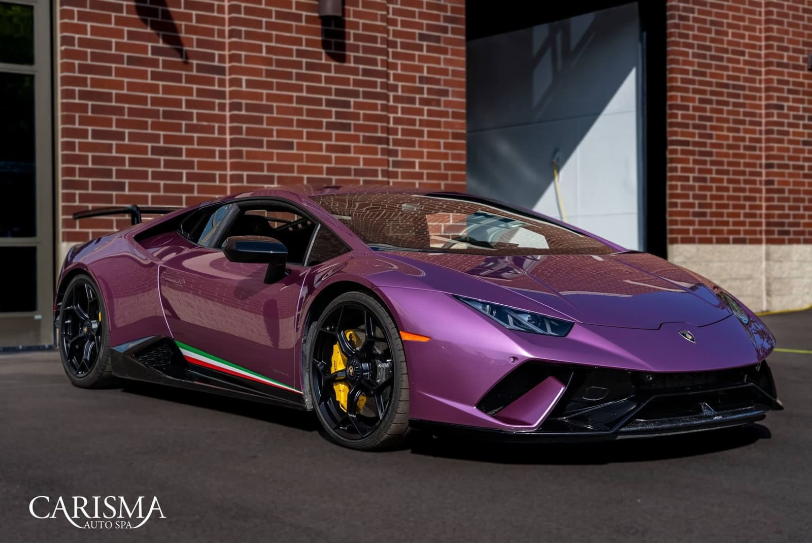 High-end supercar protected with paint protection film