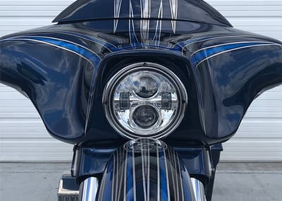 Custom motorcycle with audio and paint protection upgrades